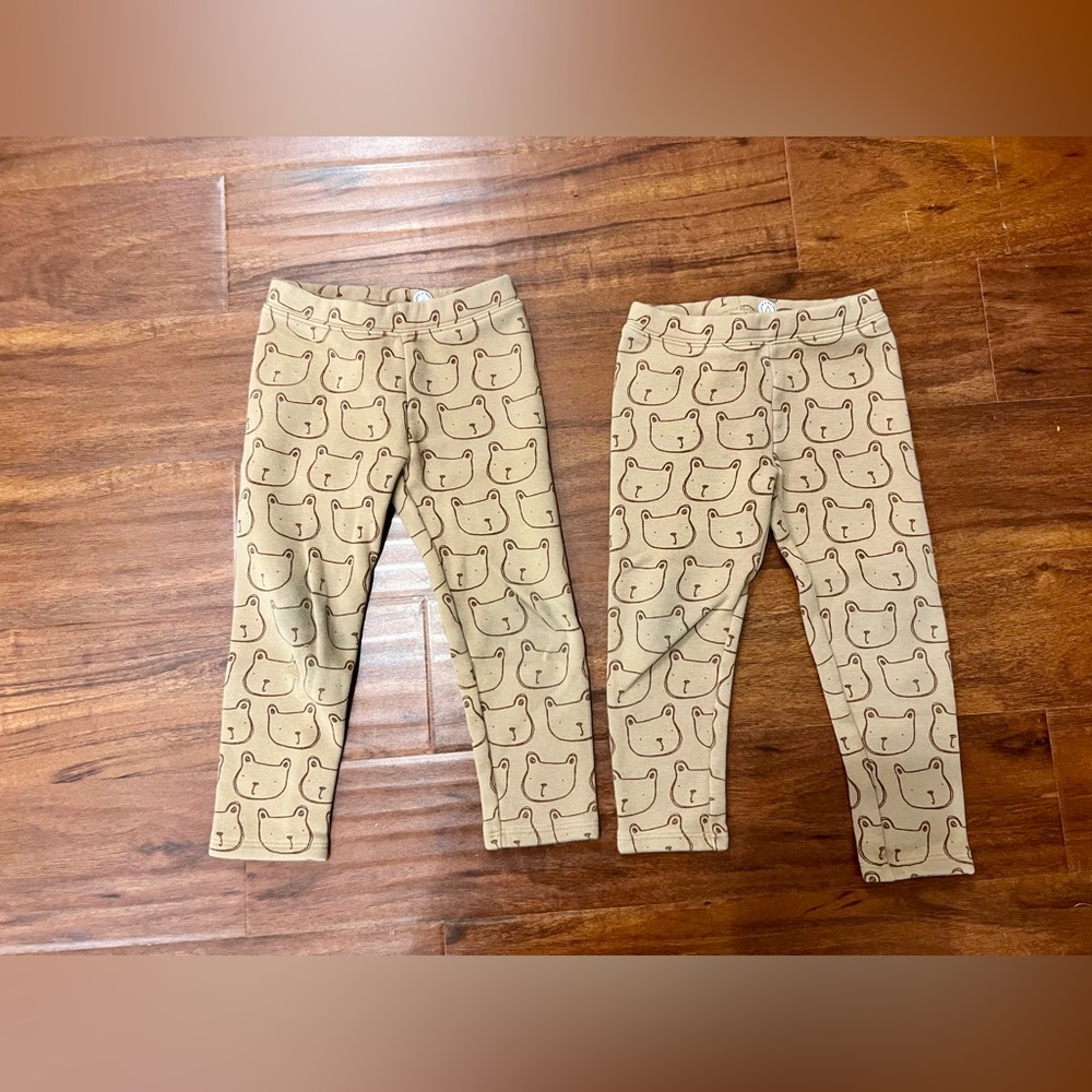 Two very warm fleece lined leggings - baby GAP 4T